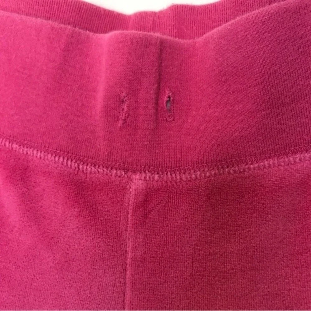 Aeropostale Pink Velour Sweatpants Slight Flare Bottom Elastic Waist Women Med